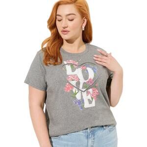 Torrid Love Classic Fit Cotton Heart Cut Out Tee, NWT, 3X